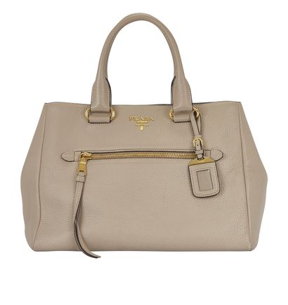 Prada Vitello Daino Tote, front view